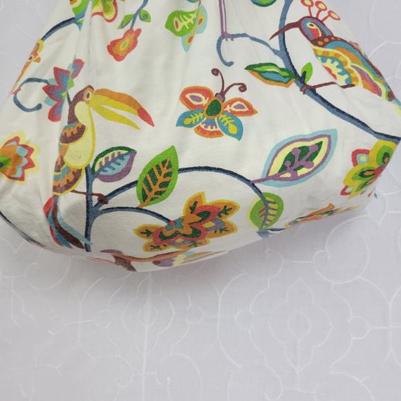 Be You Women's Tote‎ Bag 24"x18" White Floral Animal Print Double Handle Strap - Picture 7 of 8